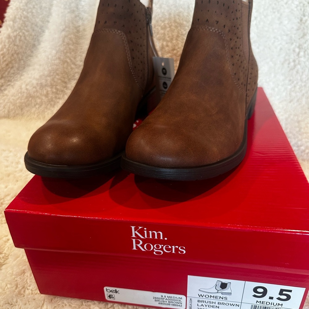 Kim Rogers Brush Brown Ankle Boots